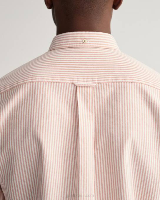 camisa oxford banqueiro de ajuste regular N424C36 laranja dourada GANT homens