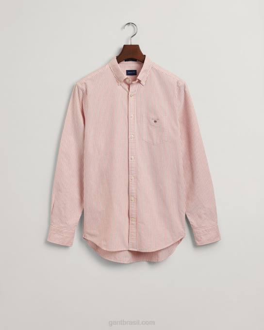 camisa oxford banqueiro de ajuste regular N424C36 laranja dourada GANT homens