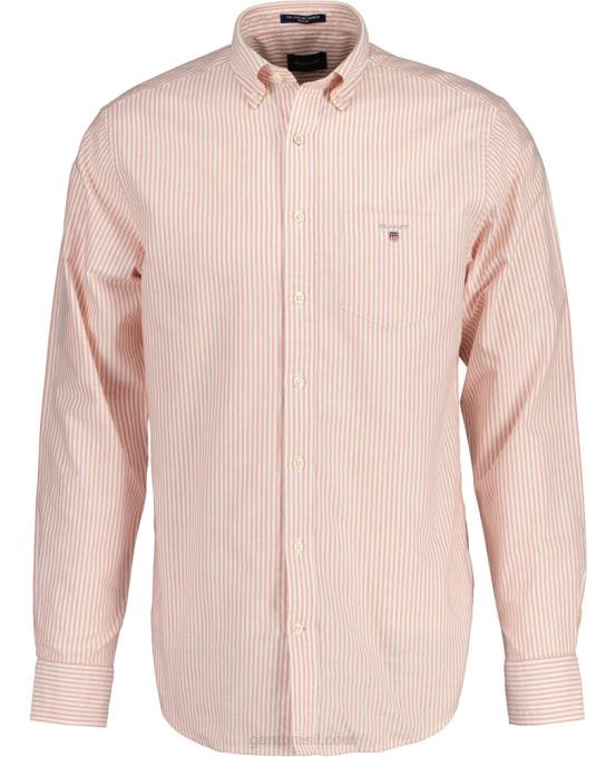camisa oxford banqueiro de ajuste regular N424C36 laranja dourada GANT homens