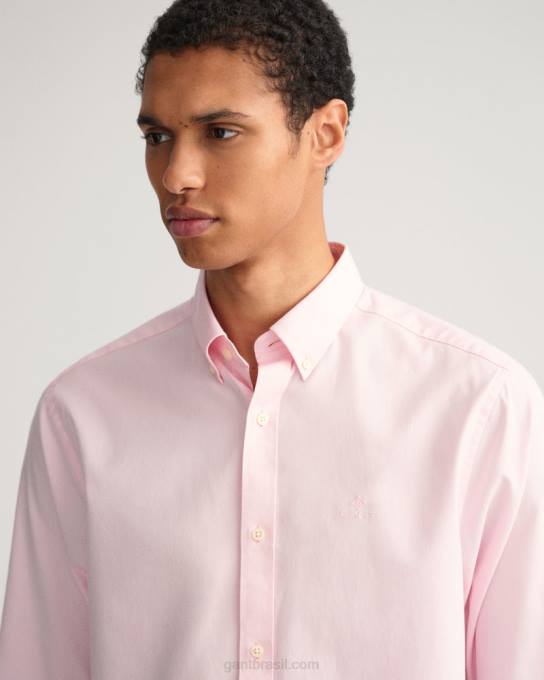 camisa oxford pinpoint de ajuste regular N424C84 Rosa Califórnia GANT homens