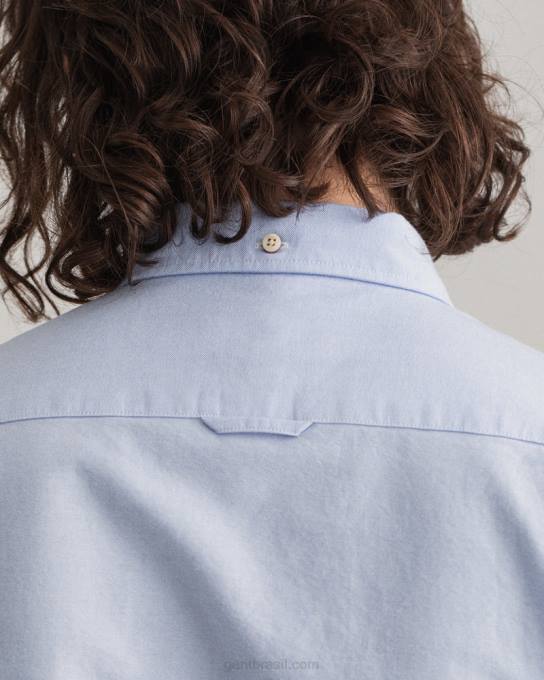 camisa oxford slim fit N424C29 capri azul GANT homens