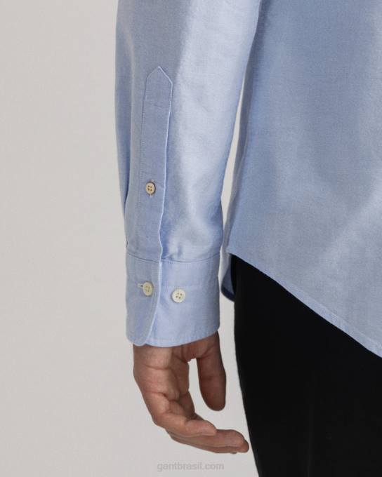 camisa oxford slim fit N424C29 capri azul GANT homens