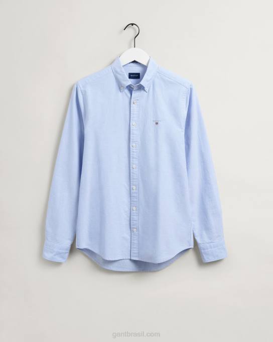 camisa oxford slim fit N424C29 capri azul GANT homens