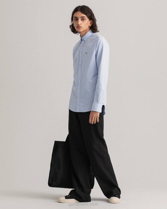 camisa oxford slim fit N424C29 capri azul GANT homens