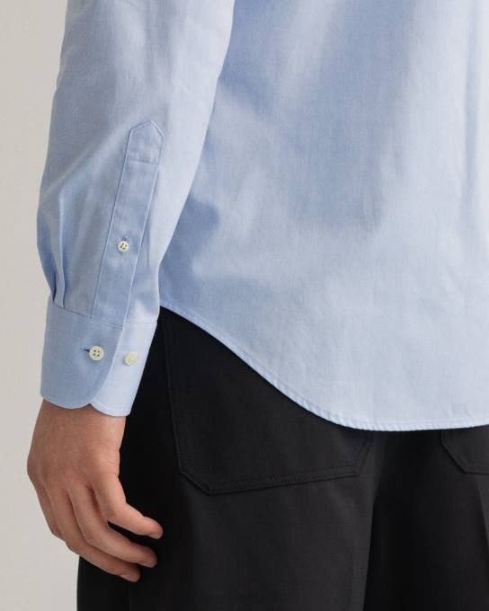 camisa oxford slim fit N424C79 capri azul GANT homens