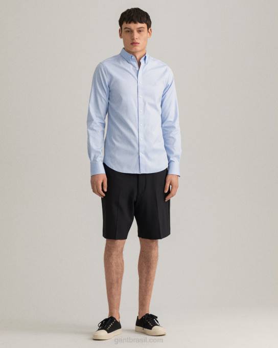camisa oxford slim fit N424C79 capri azul GANT homens