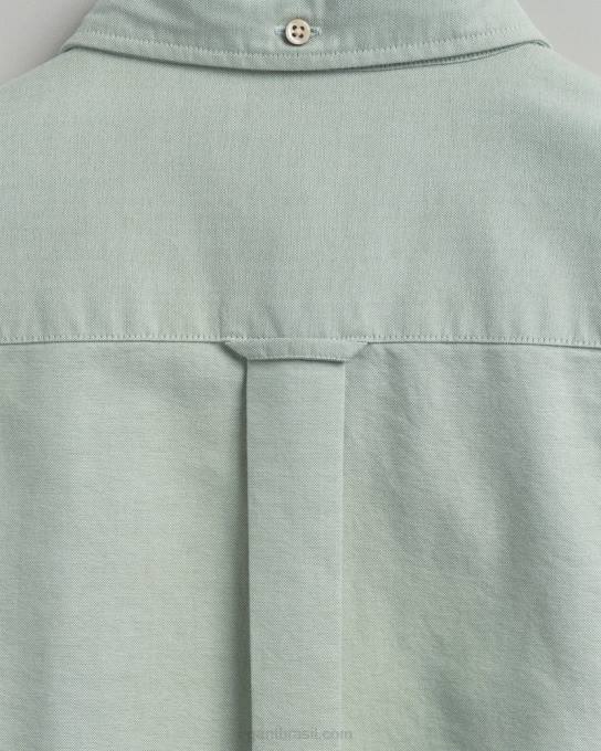 camisa oxford tamanho normal N424C35 eucalipto verde GANT homens