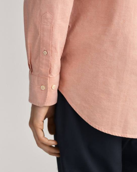 camisa oxford tamanho normal N424C37 laranja dourada GANT homens