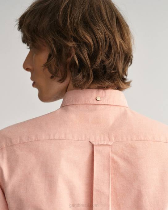 camisa oxford tamanho normal N424C37 laranja dourada GANT homens