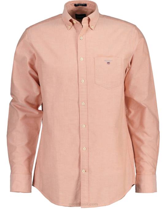 camisa oxford tamanho normal N424C37 laranja dourada GANT homens