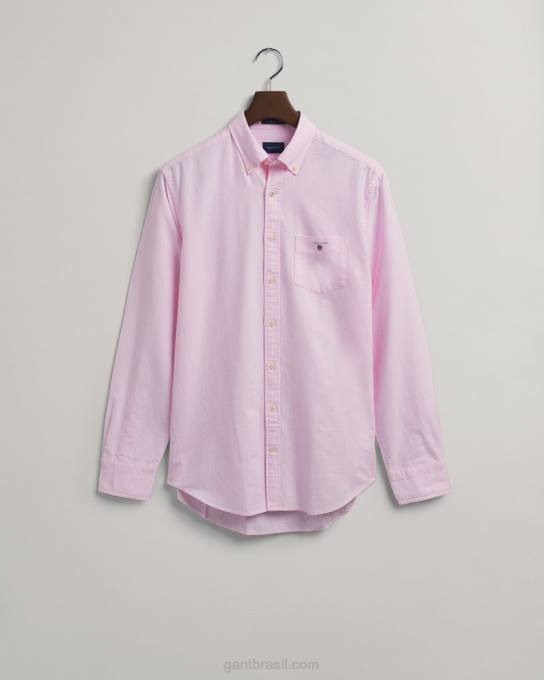 camisa oxford tamanho normal N424C63 luz rosa GANT homens