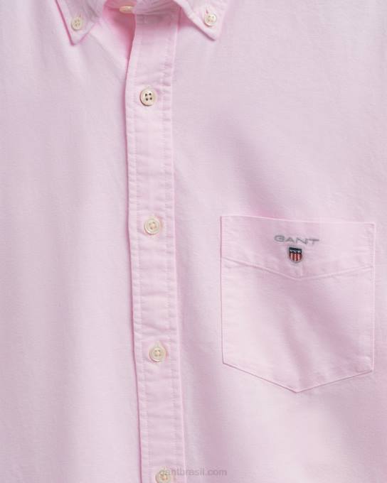 camisa oxford tamanho normal N424C63 luz rosa GANT homens