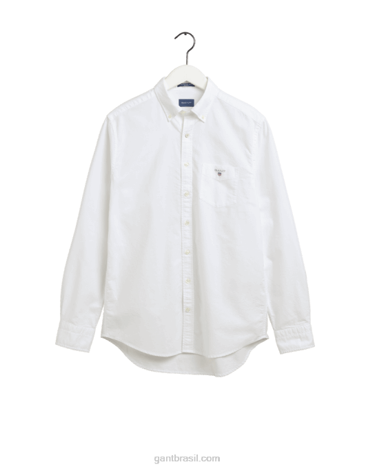 camisa oxford tamanho normal N424C73 branco GANT homens