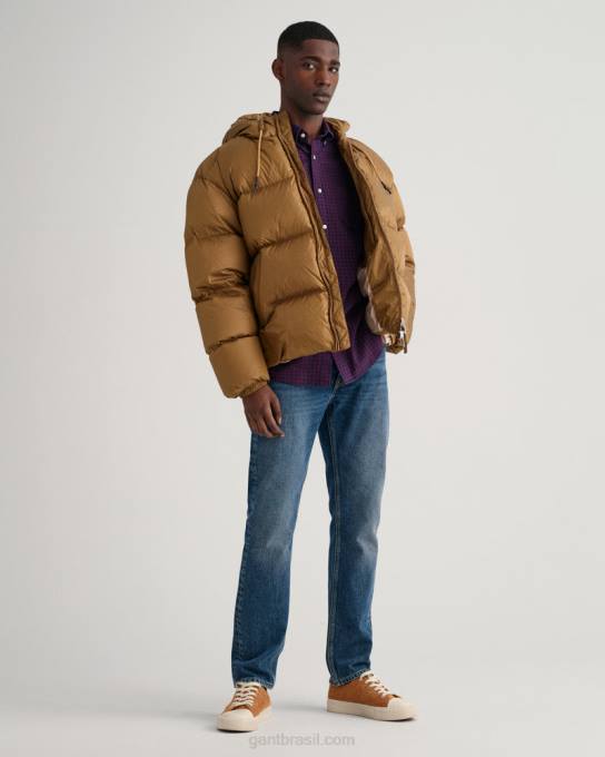 camisa regular fit jaspe guingão N424C3 vermelho rechonchudo GANT homens