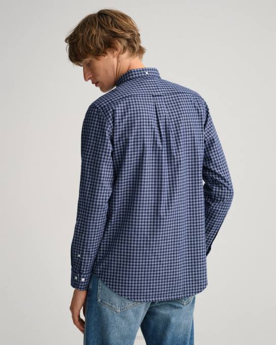 camisa regular fit jaspe guingão N424C4 noite azul GANT homens