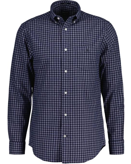 camisa regular fit jaspe guingão N424C4 noite azul GANT homens
