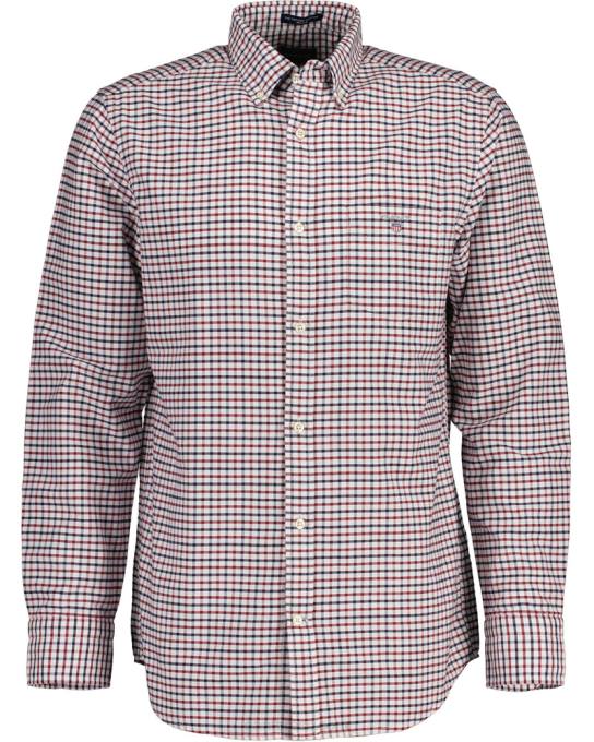 camisa tattersall oxford de ajuste regular N424C49 vermelho rechonchudo GANT homens