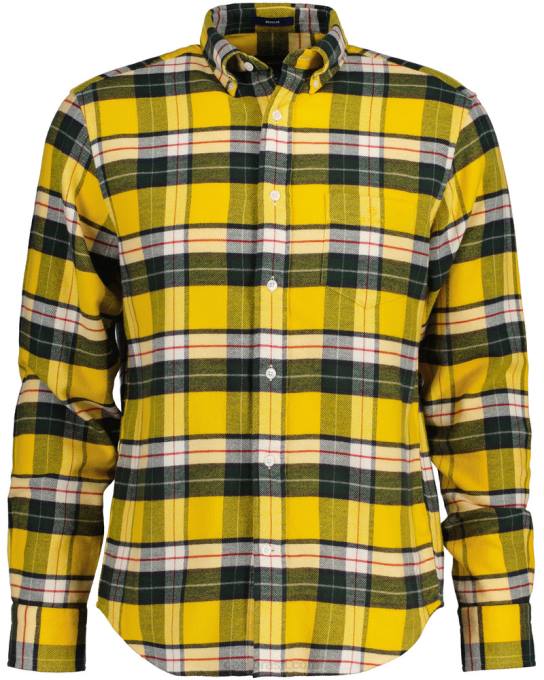 camisa xadrez de flanela regular fit N424C89 amarelo liso GANT homens
