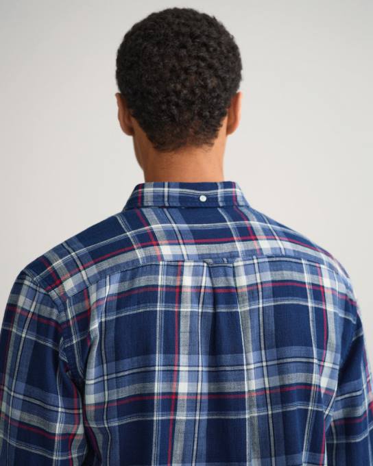 camisa xadrez índigo fit regular N424C20 índigo escuro GANT homens