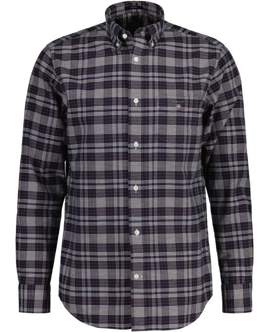 camisa xadrez oxford regular fit N424C16 noite azul GANT homens