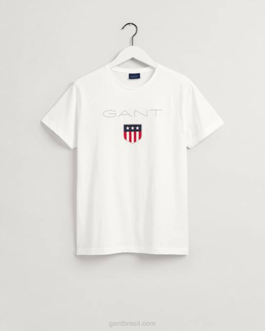 camiseta escudo N424C142 branco GANT homens