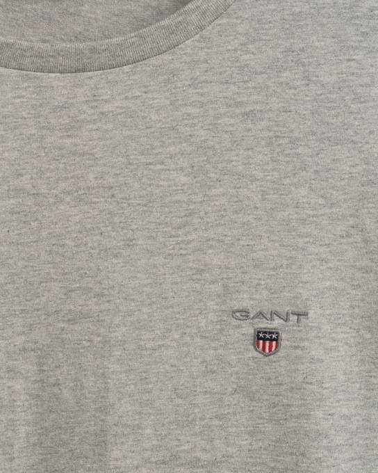 camiseta manga longa original N424C185 melange cinza claro GANT homens