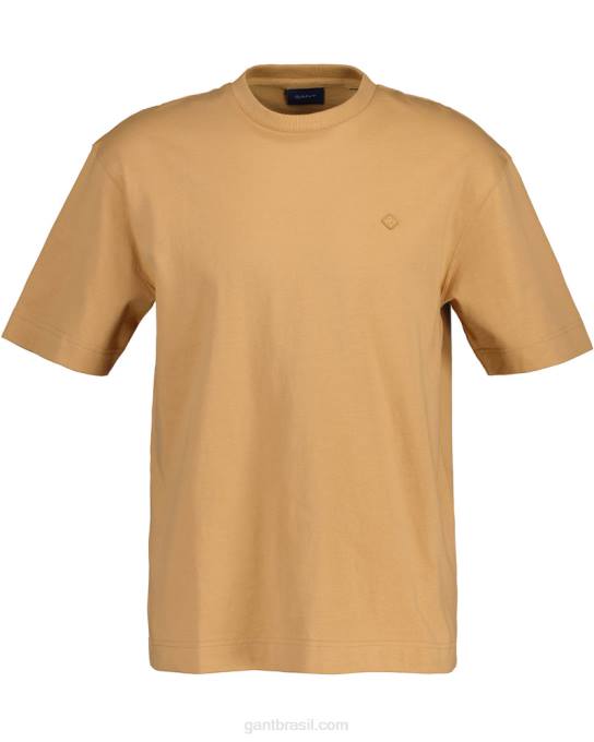 icon g t-shirt essencial N424C136 bege caramelo GANT homens