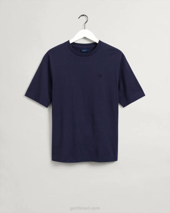 icon g t-shirt essencial N424C147 noite azul GANT homens