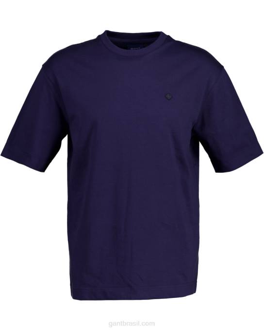icon g t-shirt essencial N424C147 noite azul GANT homens