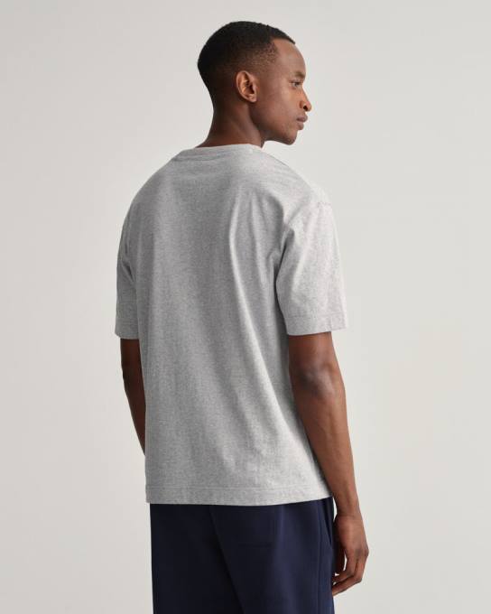 icon g t-shirt essencial N424C154 melange cinza GANT homens