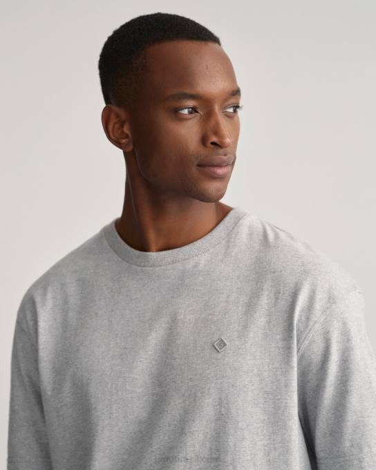 icon g t-shirt essencial N424C154 melange cinza GANT homens