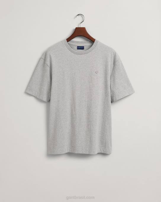 icon g t-shirt essencial N424C154 melange cinza GANT homens