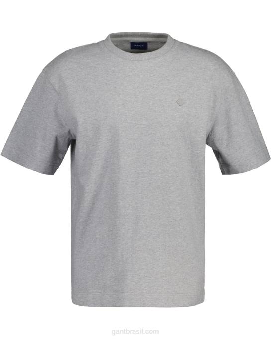 icon g t-shirt essencial N424C154 melange cinza GANT homens