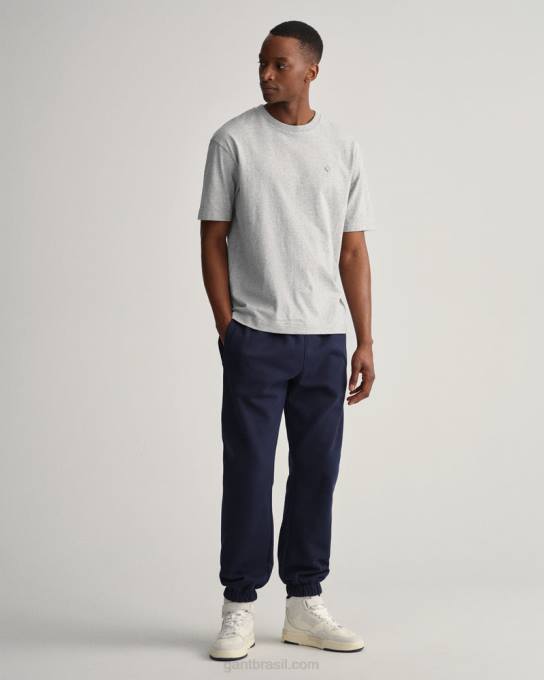 icon g t-shirt essencial N424C154 melange cinza GANT homens