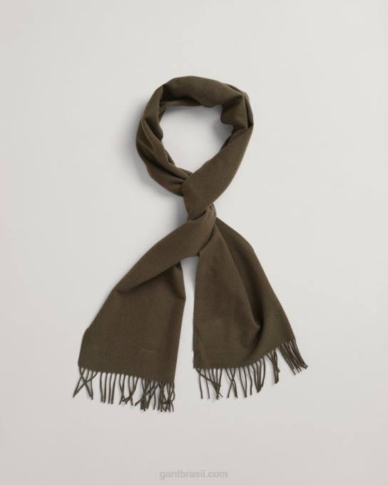 cachecol de lã sólida N424C562 caçador verde GANT homens