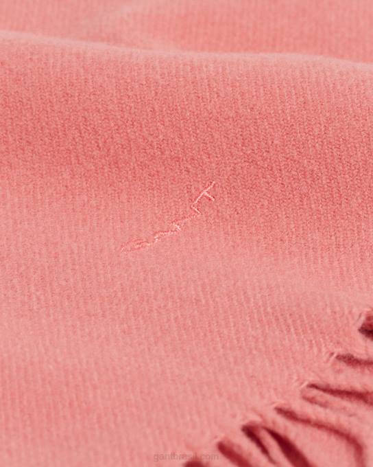 cachecol de lã sólida N424C565 rosa terracota GANT homens