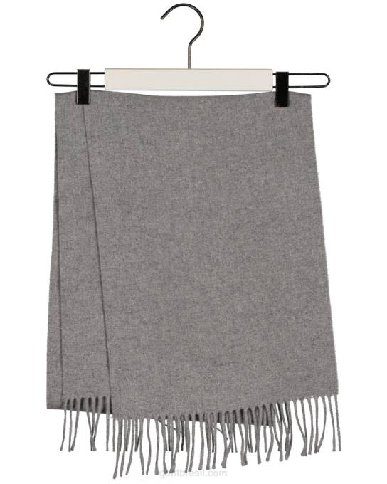 cachecol de lã sólida N424C568 melange cinza GANT homens