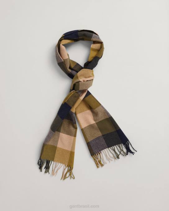 cachecol multi check N424C571 pera de outono GANT homens