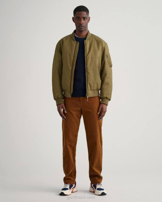 suéter de gola redonda de lã de cordeiro N424C336 noite azul GANT homens