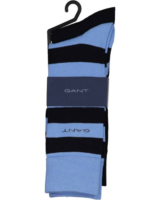Pacote com 2 listras e meias sólidas N424C513 capri azul GANT homens