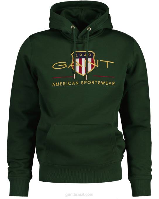 capuz de escudo de arquivo N424C234 tempestade verde GANT homens