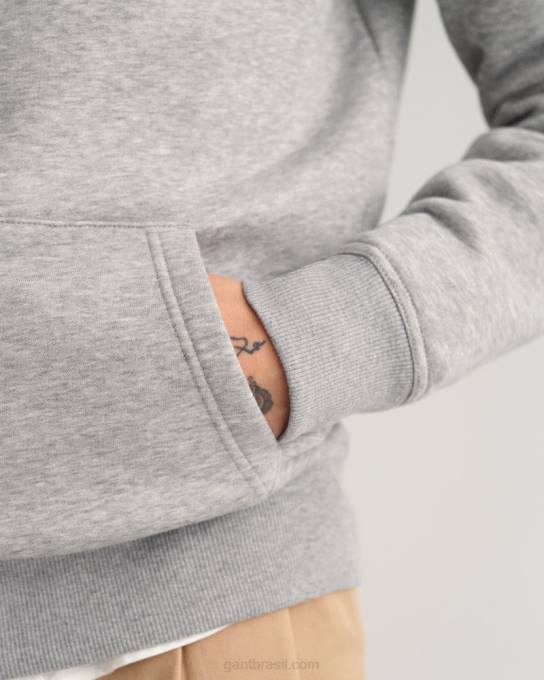 capuz de escudo de arquivo N424C235 melange cinza GANT homens