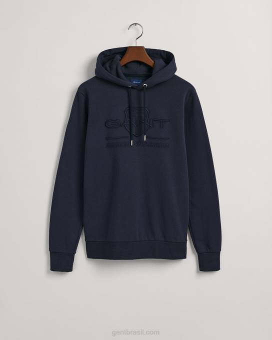 capuz de escudo de arquivo tonal N424C260 noite azul GANT homens