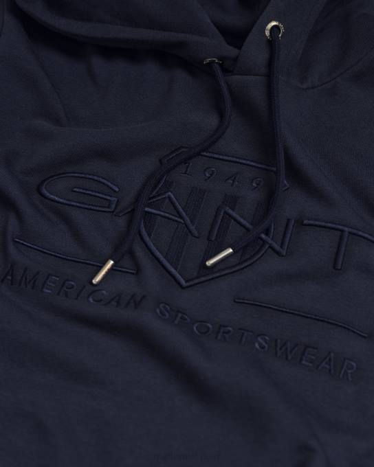 capuz de escudo de arquivo tonal N424C260 noite azul GANT homens