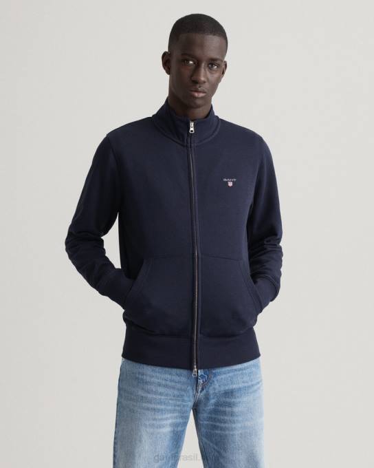 cardigã original com zíper N424C278 noite azul GANT homens