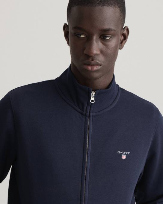 cardigã original com zíper N424C278 noite azul GANT homens