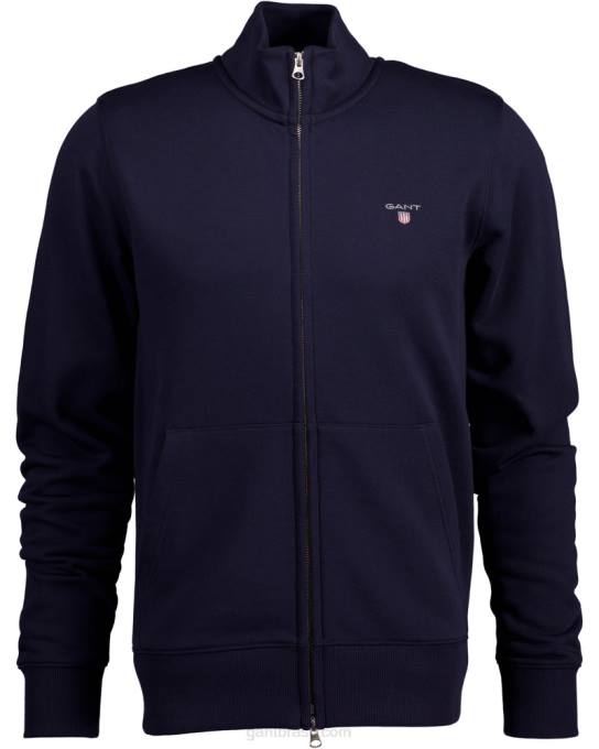 cardigã original com zíper N424C278 noite azul GANT homens