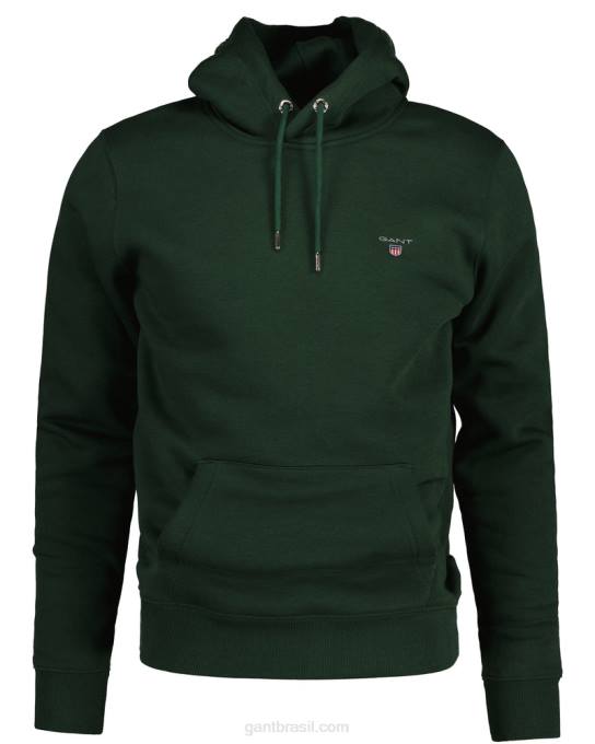 moletom com capuz original N424C248 tempestade verde GANT homens