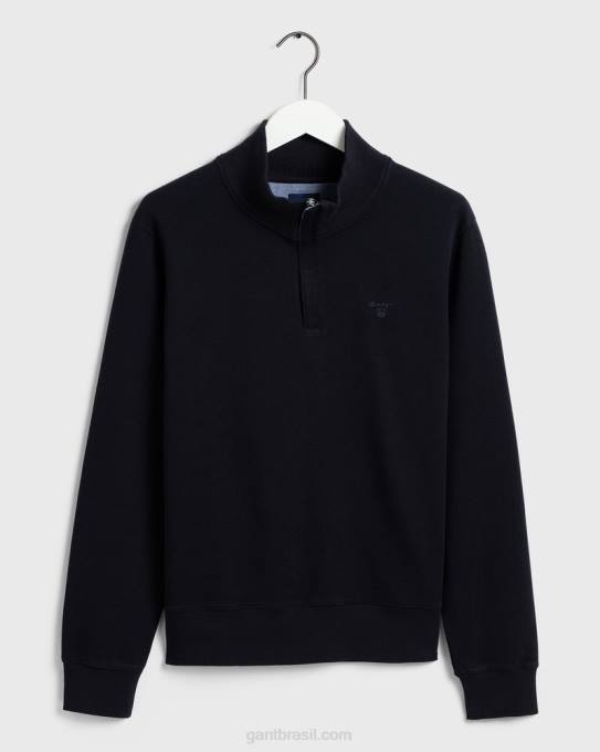 moletom com meio zíper e canelado sacker N424C263 marinha GANT homens