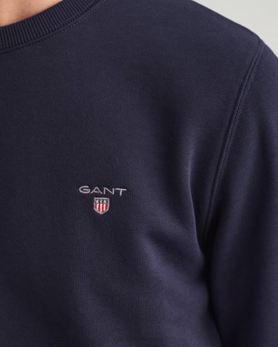 moletom gola redonda original N424C288 noite azul GANT homens
